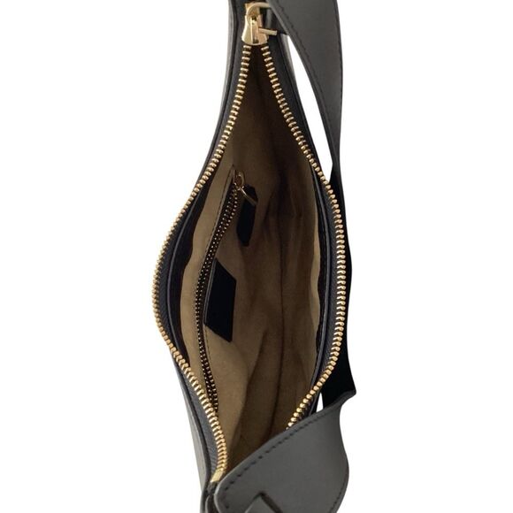 MANU ATELIER Manu Mini Hobo Black Soft Leather Handbag Shoulder Bag - Picture 9 of 10